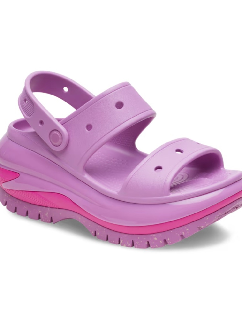 NEW CROCS MEGA CRUSH SANDAL 207989-6WQ BURBLE PINK